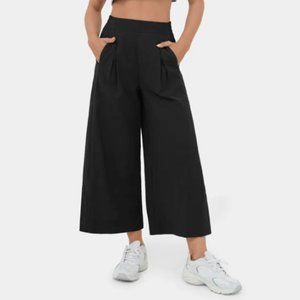 Wide Leg High Waisted Casual Cotton Capri Pants - Size XL Halara - Black - NYT